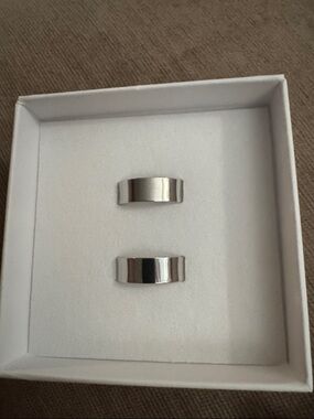 Calmi - Polished Silver-Tone Matching Bands - Set of 2